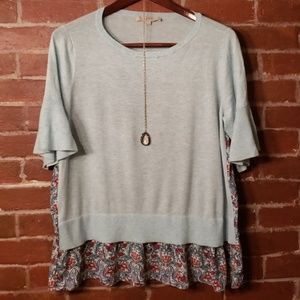 Loft Mixed Media Blouse